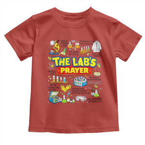 The Lab’s Prayer Funny Lab Week 2026 Toddler T Shirt Medical Laboratory Scientist Humor Gift for Lab Techs TS02 Red Print Your Wear