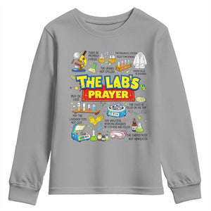The Lab’s Prayer Funny Lab Week 2026 Youth Sweatshirt Medical Laboratory Scientist Humor Gift for Lab Techs TS02 Sport Gray Print Your Wear
