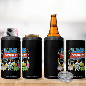 Lab Story Every Test Tells a Story Lab Week 2026 4 in 1 Can Cooler Tumbler Science Characters Lab Techs Medical Laboratory TS02 Print Your Wear