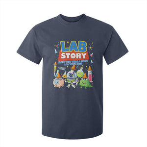 Lab Story Every Test Tells a Story Lab Week 2026 T Shirt For Kid - Science Characters Lab Techs Medical Laboratory TS02 Navy Print Your Wear