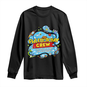 Phlebotomy Crew Lab Week 2026 Long Sleeve Shirt One Stick At A Time Funny Phlebotomist Healthcare Lab TS02 Black Print Your Wear