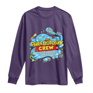 Phlebotomy Crew Lab Week 2026 Long Sleeve Shirt One Stick At A Time Funny Phlebotomist Healthcare Lab TS02 Purple Print Your Wear