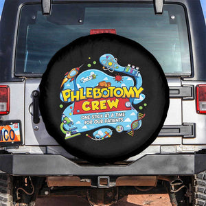 Phlebotomy Crew Lab Week 2026 Spare Tire Cover One Stick At A Time Funny Phlebotomist Healthcare Lab TS02 No hole Black Print Your Wear