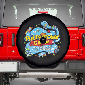 Phlebotomy Crew Lab Week 2026 Spare Tire Cover One Stick At A Time Funny Phlebotomist Healthcare Lab TS02 Black Print Your Wear