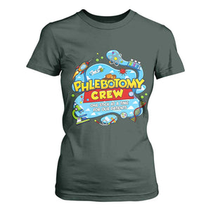 Phlebotomy Crew Lab Week 2026 T Shirt For Women One Stick At A Time Funny Phlebotomist Healthcare Lab TS02 Dark Forest Green Print Your Wear