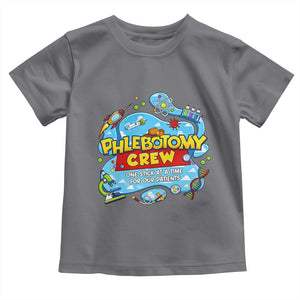 Phlebotomy Crew Lab Week 2026 Toddler T Shirt One Stick At A Time Funny Phlebotomist Healthcare Lab TS02 Charcoal Print Your Wear