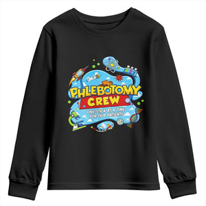 Phlebotomy Crew Lab Week 2026 Youth Sweatshirt One Stick At A Time Funny Phlebotomist Healthcare Lab TS02 Black Print Your Wear