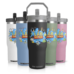 Lab Story Lab Week 2026 Celebration Flip Straw Tumbler Every Test Tells a Story Medical Lab Tech Appreciation Gift TS02 Print Your Wear