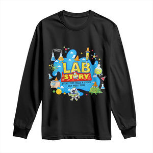 Lab Story Lab Week 2026 Celebration Long Sleeve Shirt Every Test Tells a Story Medical Lab Tech Appreciation Gift TS02 Black Print Your Wear