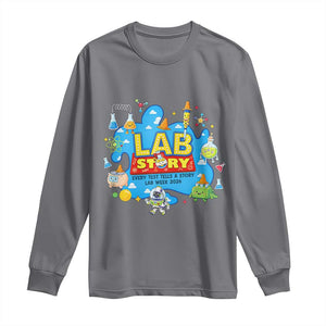 Lab Story Lab Week 2026 Celebration Long Sleeve Shirt Every Test Tells a Story Medical Lab Tech Appreciation Gift TS02 Charcoal Print Your Wear