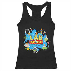 Lab Story Lab Week 2026 Celebration Racerback Tank Top Every Test Tells a Story Medical Lab Tech Appreciation Gift TS02 Black Print Your Wear