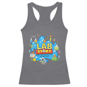 Lab Story Lab Week 2026 Celebration Racerback Tank Top Every Test Tells a Story Medical Lab Tech Appreciation Gift TS02 Charcoal Print Your Wear