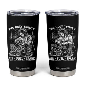 Funny Mechanic Jesus Holy Trinity Air Fuel Spark Tumbler Cup Christian Car Lover Humor Gift for Gearheads TS02 Black Print Your Wear