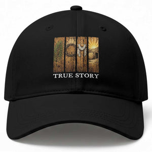 Christian Easter True Story Resurrection Scene Vintage Baseball Cap Faith Based Jesus Empty Tomb Gift for Believers