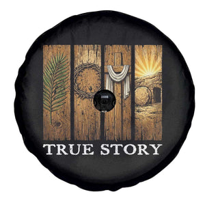 Christian Easter True Story Resurrection Scene Vintage Spare Tire Cover Faith Based Jesus Empty Tomb Gift for Believers TS02 Print Your Wear