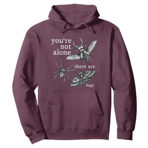 You Are Not Alone There Are Bugs Vintage Dark Academia Hoodie Insect Entomology Humor Folk Indie Music Lover