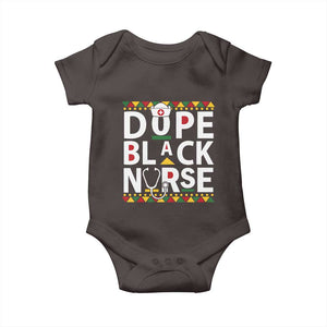 Dope Black Nurse Baby Onesie Proud Afro Melanin RN TS02 Dark Chocolate Print Your Wear