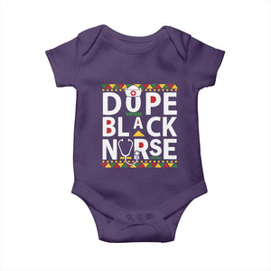 Dope Black Nurse Baby Onesie Proud Afro Melanin RN TS02 Purple Print Your Wear
