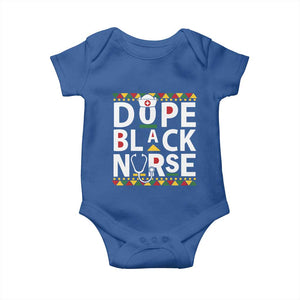 Dope Black Nurse Baby Onesie Proud Afro Melanin RN TS02 Royal Blue Print Your Wear
