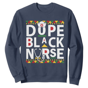 Dope Black Nurse Sweatshirt Proud Afro Melanin RN Black History Pride TS02 Navy Printyourwear