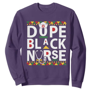 Dope Black Nurse Sweatshirt Proud Afro Melanin RN Black History Pride TS02 Purple Printyourwear