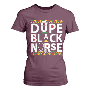 Dope Black Nurse T Shirt For Women Proud Afro Melanin RN TS02 Maroon Print Your Wear