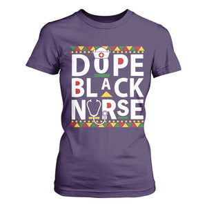 Dope Black Nurse T Shirt For Women Proud Afro Melanin RN TS02 Purple Print Your Wear