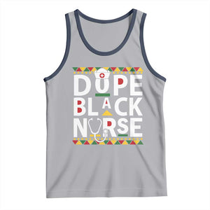 Dope Black Nurse Tank Top Proud Afro Melanin RN TS02 Athletic Heather Navy Print Your Wear