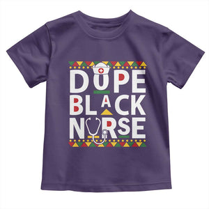 Dope Black Nurse Toddler T Shirt Proud Afro Melanin RN TS02 Purple Print Your Wear