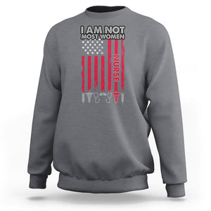 Proud Nurse Sweatshirt I Am Not Most Women Medical Caregivers Nursing Scrub Life American Flag TS02 Charcoal Printyourwear
