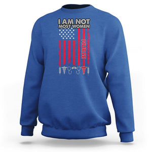 Proud Nurse Sweatshirt I Am Not Most Women Medical Caregivers Nursing Scrub Life American Flag TS02 Royal Blue Printyourwear