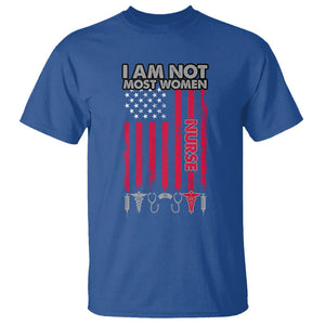 Proud Nurse T Shirt I Am Not Most Women Medical Caregivers Nursing Scrub Life American Flag TS02 Royal Blue Printyourwear
