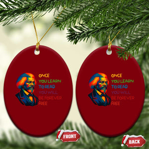 Frederick Douglass Inspirational Ceramic Ornament Learn to Read Be Forever Free Black Leader TS02 Print Your Wear