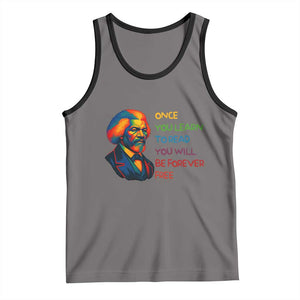 Frederick Douglass Inspirational Tank Top Learn to Read Be Forever Free Black Leader TS02 Deep Heather Black Print Your Wear