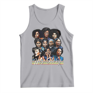 HerStory Tribute Tank Top Celebrating Legendary Black Women of History and Power TS02 Athletic Heather Print Your Wear