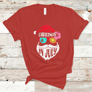 Funny Santa Christmas In July Beach Summer Vacation T Shirt TS02 Red Printyourwear