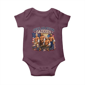 1776 America Declaration Daddies Patriotic Baby Onesie Funny Buff Founding Fathers Muscular Patriots