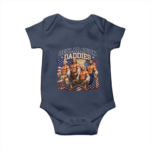 1776 America Declaration Daddies Patriotic Baby Onesie Funny Buff Founding Fathers Muscular Patriots