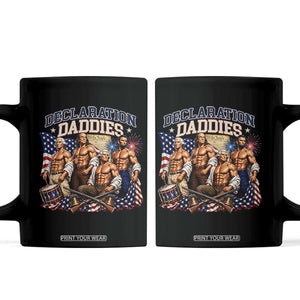 1776 America Declaration Daddies Patriotic Coffee Mug Funny Buff Founding Fathers Muscular Patriots