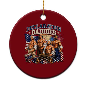 1776 America Declaration Daddies Patriotic Ceramic Ornament Funny Buff Founding Fathers Muscular Patriots