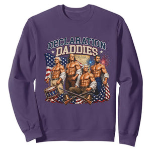 1776 America Declaration Daddies Patriotic Sweatshirt Funny Buff Founding Fathers Muscular Patriots