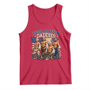 1776 America Declaration Daddies Patriotic Tank Top Funny Buff Founding Fathers Muscular Patriots