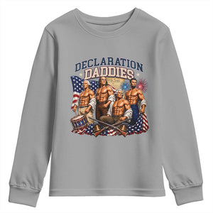 1776 America Declaration Daddies Patriotic Youth Sweatshirt Funny Buff Founding Fathers Muscular Patriots