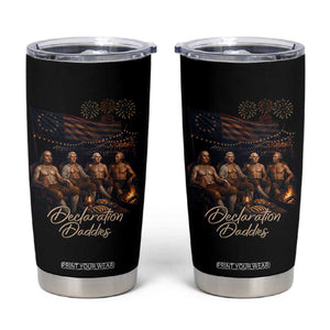 Declaration Daddies Campfire Gathering Graphic Tumbler Cup Shirtless Founding Fathers Patriotic Summer 4th of July Celebration