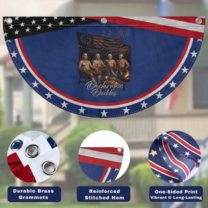 Declaration Daddies Campfire Gathering Graphic Patriotic Fan Flag Shirtless Founding Fathers Summer 4th of July Celebration