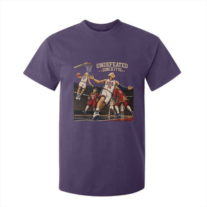 Undefeated Since 1776 George Washington Basketball T Shirt For Kid Funny USA Dream Team Founding Fathers Slam Dunk Patriotic Sports