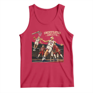 Undefeated Since 1776 George Washington Basketball Tank Top Funny USA Dream Team Founding Fathers Slam Dunk Patriotic Sports