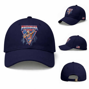 Freedomania 250 George Washington Wrestler Graphic Baseball Cap Funny Muscular President Lightning 1776 to 2026 Semiquincentennial