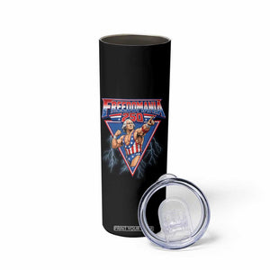 Freedomania 250 George Washington Wrestler Graphic Skinny Tumbler Funny Muscular President Lightning 1776 to 2026 Semiquincentennial