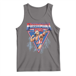 Freedomania 250 George Washington Wrestler Graphic Tank Top Funny Muscular President Lightning 1776 to 2026 Semiquincentennial